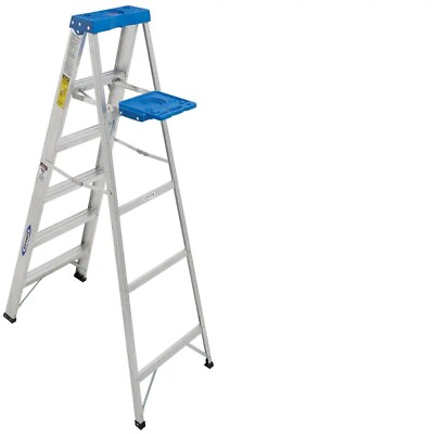 #ad 6 ft. Aluminum Step Ladder 250 lb. Load Capacity Type I Duty Rating NEW $91.67