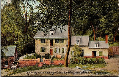 #ad Vtg Old Livezey House Washington Headquarters Wissahickon Philadelphia Postcard $4.99
