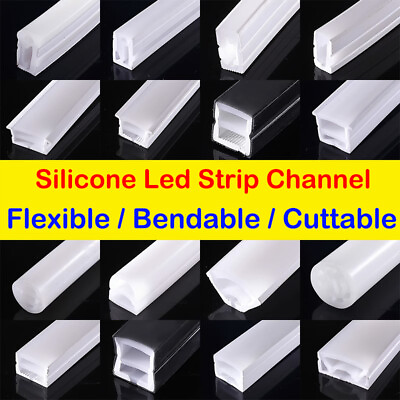 #ad Silicone LED Channel System Cuttable Flexible Bendable DIY For LED Light Strip $46.00