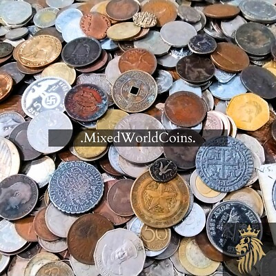 #ad 1 Pound Unsearched Old Foreign Mixed World Coins Assorted 1 Lb Bulk Lot Tokens $49.95