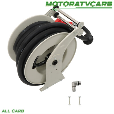#ad ALL CARB Fuel Hose Reel with Fueling Nozzle 1quot; × 50FT Retractable Hose Reel $236.74