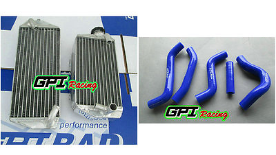 #ad Ramp;LH Aluminum Radiator amp;blue HOSE SUZUKI RMZ450 RMZ 450 2007 07 $100.00