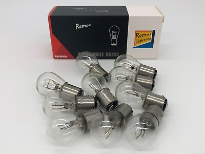 #ad 10 Pack 1157 Clear P21 Tail Signal Brake Light Bulb Lamp FAST USA Shipping $9.59