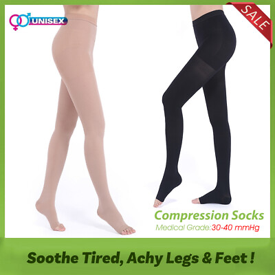 #ad Compression Pantyhose Hose Recovery Shin SplintsNursingVaricose Vein Stockings $28.43