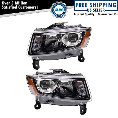 #ad Headlight Set Left amp; Right For 2014 2016 Jeep Grand Cherokee CH2502308 CH2503308 $190.40