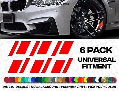 #ad Universal 6 Pack Rim Wheel Race Stripe Tire Decals Stickers JDM Pick your Color $5.00