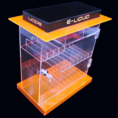 #ad NEW ACRYLIC LOCKING DISPLAY CASE RETAIL STORE PARTS AND JUICE CABINET $89.89