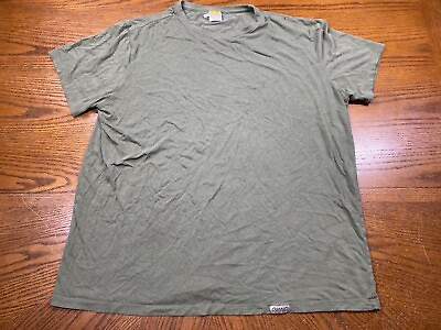 #ad Onno Organic Bamboo Cotton Mens Shirt Extra Large XL Green Solid India $8.68