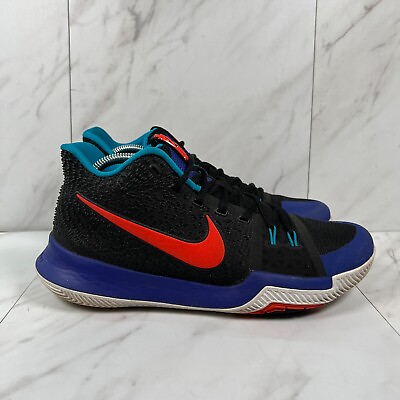 #ad #ad Nike Kyrie 3 Kyrache Light Mens Size 9.5 Black Blue Athletic Sneakers Shoes $59.99