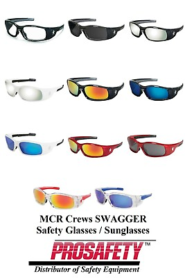#ad MCR SWAGGER Sport Sunglasses Safety Glasses Protective Work Eyewear UV ANSI Z87 $9.95
