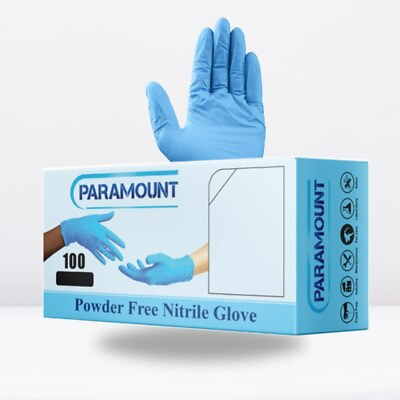 #ad PARAMOUNT® 5Mil Exam Nitrile Gloves Powder Free Blue Color $59.99