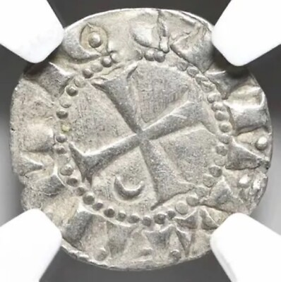 #ad CRUSADERS Antioch Bohemond III 1163 1201 AD Crusades Knights Templar Coin NGC AU $98.99
