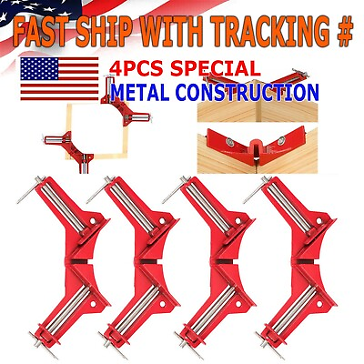 #ad 4X 90 Degree Right Angle Corner Clamp Woodworking Wood For Kreg Jigs Clamps Tool $15.95