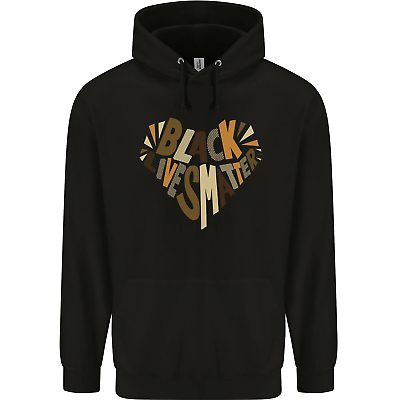 #ad Black Lives Matter Heart Racial Equality Mens 80% Cotton Hoodie GBP 19.99