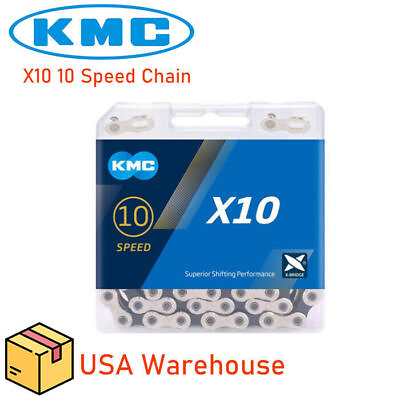 #ad KMC X10 MTB Road Bike Chain 116L 10 Speed Bicycle Chain Magic Button Mountain $19.49