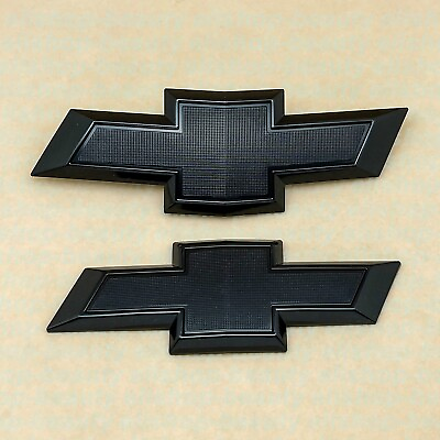 #ad Front Rear Gloss Black Bowtie Emblem Kit Fit 2018 2023 Chevrolet Equinox OEM $59.89