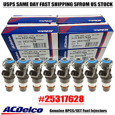 #ad 8 Fuel Injector For ACDELCO 01 07 Chevy Silverado GMC 4.8L 5.3L 6.0L 25317628 $43.75