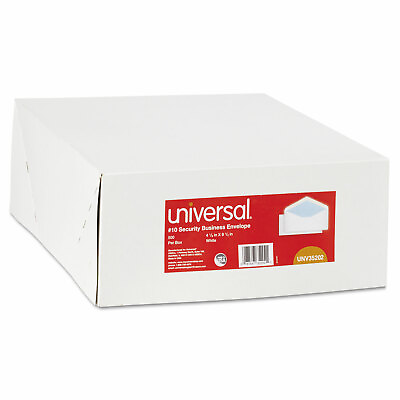 #ad UNIVERSAL Security Tinted Business Envelope #10 4 1 8 x 9 1 2 White 500 Box $17.26