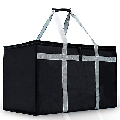 #ad Insulated Food Delivery Bag for Catering Black Extra Large Hot XXL black $20.99