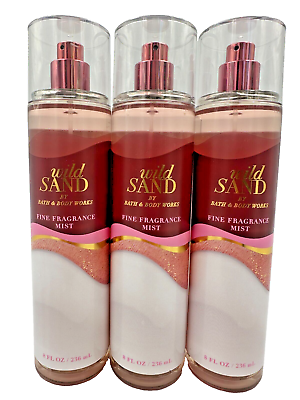 #ad Bath amp; Body Works LOT 3 Wild Sand Fine Fragrance Mist Spray 8 oz Pear Cactus $27.54