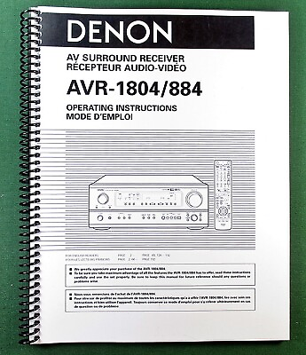 #ad Denon AVR 1804 Instruction Manual: 65 Pages amp; Protective Covers $19.70