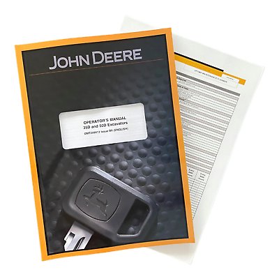 #ad JOHN DEERE 35D 50D EXCAVATOR OPERATORS MANUAL bonus $72.00