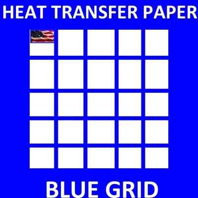 #ad IRON ON Inkjet Opaque Heat Transfer Paper for dark Fabrics Blue Back 50 Sh A $29.99
