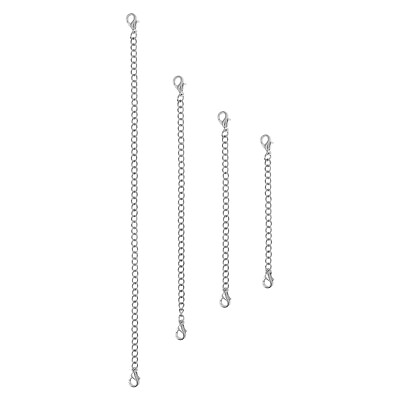 #ad 4pcs Extender Chain Set Necklace Chain Extender Gold Necklace Extender $8.54