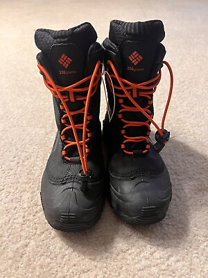 #ad Men’s Columbia 200G Insulation Boot Black Orange Size 5 *NEW $49.99