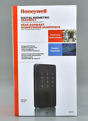 #ad *Honeywell Digital Biometric Deadbolt W Electronic Touchscreen 8635302 Black $59.99