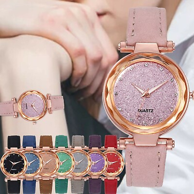 #ad Women#x27;s Ladies Leather Band Watches Analogue Quartz Wrist Watch Fashion Gifts $0.99
