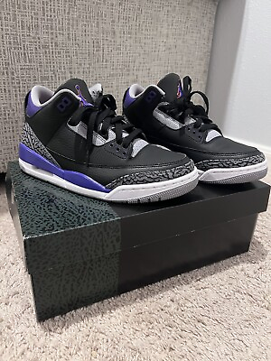 #ad Size 7.5 Jordan 3 Retro Court Purple 2020 $200.00
