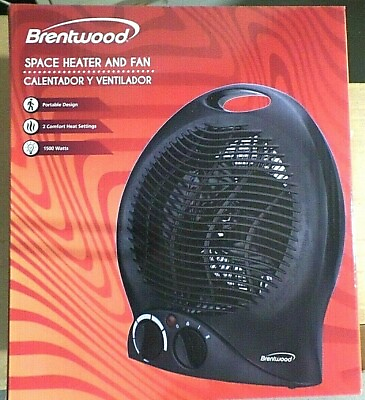 #ad Brentwood Appliances H F301BK Portable Electric SPACE HEATER amp; FAN Black $20.00