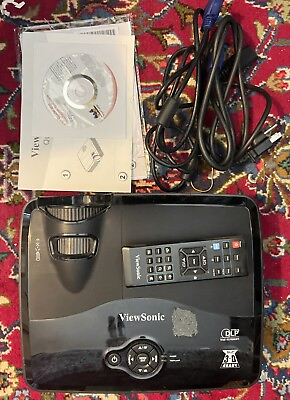 #ad ViewSonic PJD5123 DLP Power Point Projector with Remote 2 cords Manuals $65.00