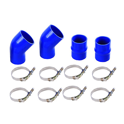 #ad Silicone Intercooler Boot Hose w Clamps Kit For 94 02 Dodge Ram Pickup 5.9L Blue $36.88
