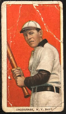 #ad 1909 T206 Fred Snodgrass Piedmont 350 Back Poor Baseball Card $52.94