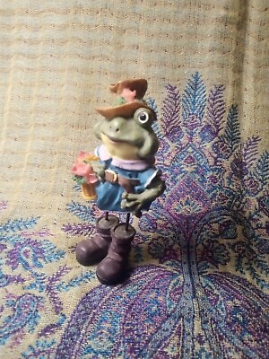 #ad Frogs With Flowers In Boots $12.25