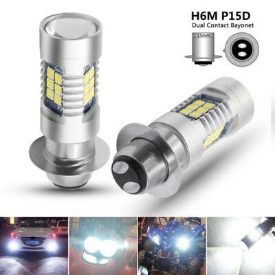 #ad H6M P15D Motorcycle LED Headlight HiLo Beam White 21SMD DRL Fog Light Bulb C $14.94