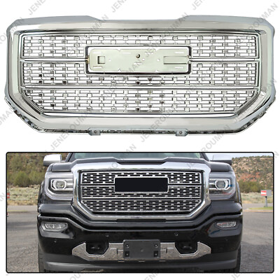 #ad Chrome Grill For 16 18 GMC Sierra 1500 Base SLE Upper Front Grille 2019 Limited $129.99