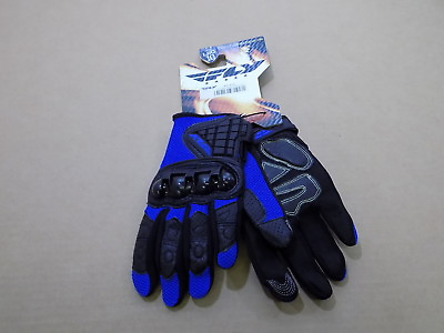#ad NEW MOTORCYCLE STREET GLOVES FLY COOLPRO FORCE BLUE SIZE: LARGE 10 $30.00