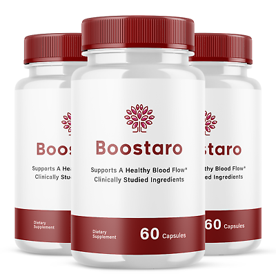 #ad 3 Pack Boostaro Boostaroo Male Virility Blood Flow Supplement 180 Capsules $53.50