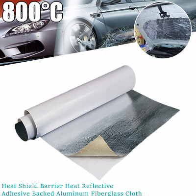 #ad Heat Shield Barrier Heat Reflective Adhesive Backed Aluminum Fiberglass Cloth $22.23