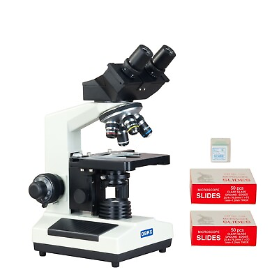 #ad 40X 1000X Binocular Compound Laboratory Microscope with Blank SlidesCovers $298.99