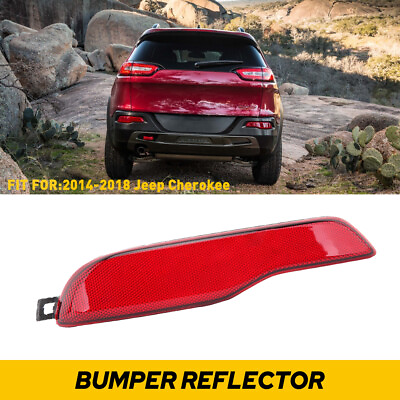 #ad Red Driver Left Rear Light Bumper Reflector Fit Cherokee JEEP 2014 2015 16 2018 $18.99