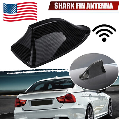 #ad 1*Shark Fin Roof Antenna Cover For 2015 2019 Hyundai Sonata Elantra Ebony Carbon $8.99