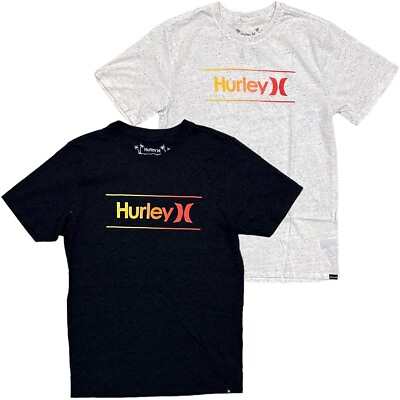 #ad Hurley Men#x27;s Everyday Regrind One and Only Gradiation Short Sleeve Tee T Shirt $14.60