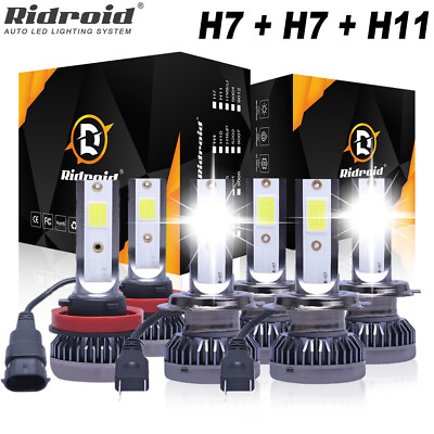 #ad For Hyundai Sonata 2011 2012 2013 2014 LED Headlight Bulbs Fog Light Combo Kit $22.99