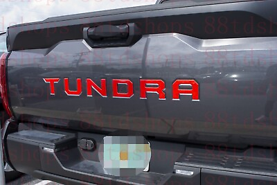 #ad Red Domed Emblem Fit TOYOTA 2022 2023 TUNDRA Tailgate Letters $36.88