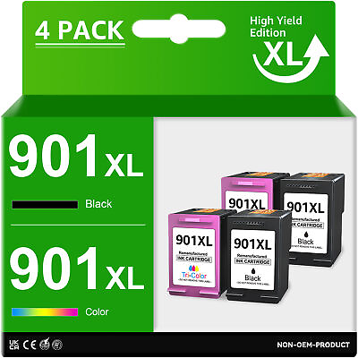 #ad 901xl Ink Cartridges For HP 901 Officejet J4580 J4660 J4680 4500 J4680c Printers $13.78