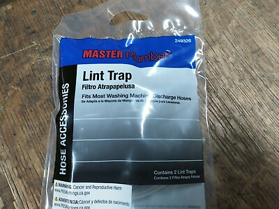 #ad Pack of 2 Master Plumber 249326 Discharge Hose Aluminum Lint Trap $5.25